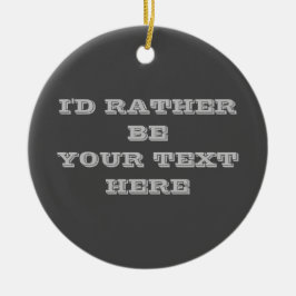 Ornamento De Cerâmica seu texto aqui ornou cinza escura