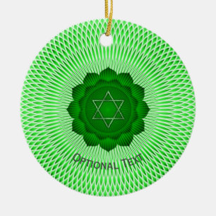 Ornamento De Cerâmica Seven Chakras Heart Chakra Yoga Design