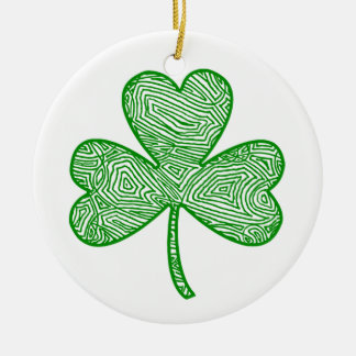Ornamento De Cerâmica Shamrock