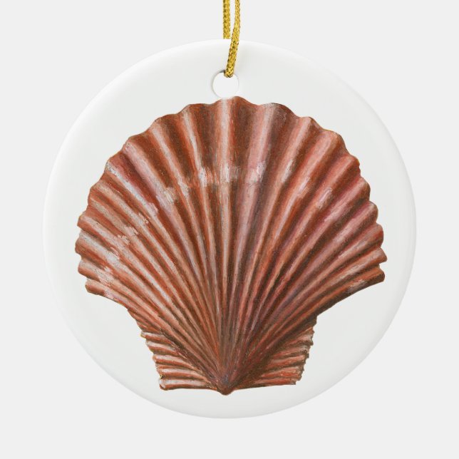Ornamento De Cerâmica Shell Scallop (Frente)