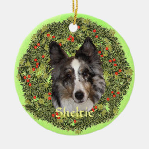 Ornamento De Cerâmica Sheltie Art