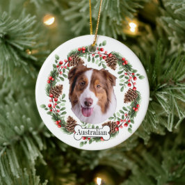 Ornamento De Cerâmica Shepherd dog Personalizado Pet Ornament