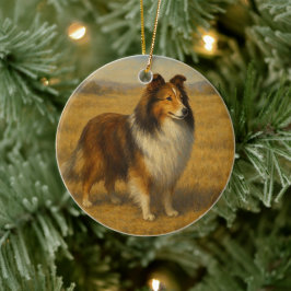 Ornamento De Cerâmica Shetland Sheepdog