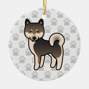 Ornamento De Cerâmica Shiba Inu Sesame