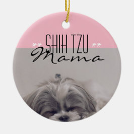 Ornamento De Cerâmica Shih Tzu Mama Ornament for Dog Mães