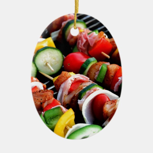 Ornamento De Cerâmica Shish Kebab (Frente)