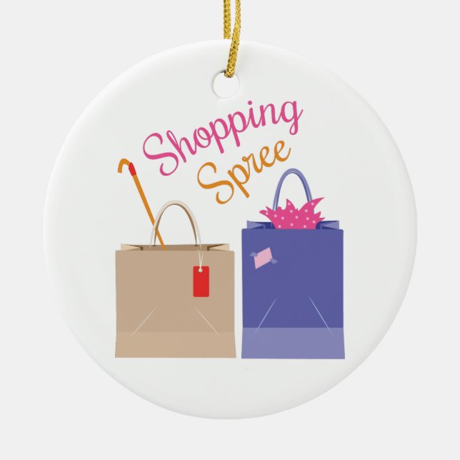 Ornamento De Cerâmica Shopping spree (Frente)