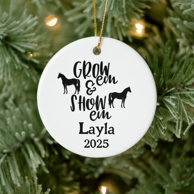 Ornamento De Cerâmica Show Horse Ornament, Rodeo Horse Ornament (Árvore)
