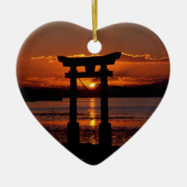 Ornamento De Cerâmica Shrine Nagao Japonês