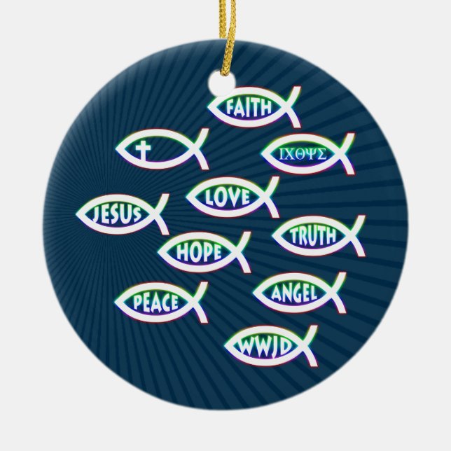 Ornamento De Cerâmica Siga a parte de Jesus | sua fé (Frente)