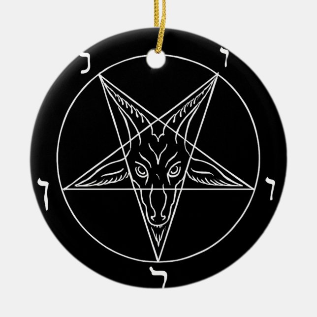 Ornamento De Cerâmica Sigil of Baphomet (Frente)