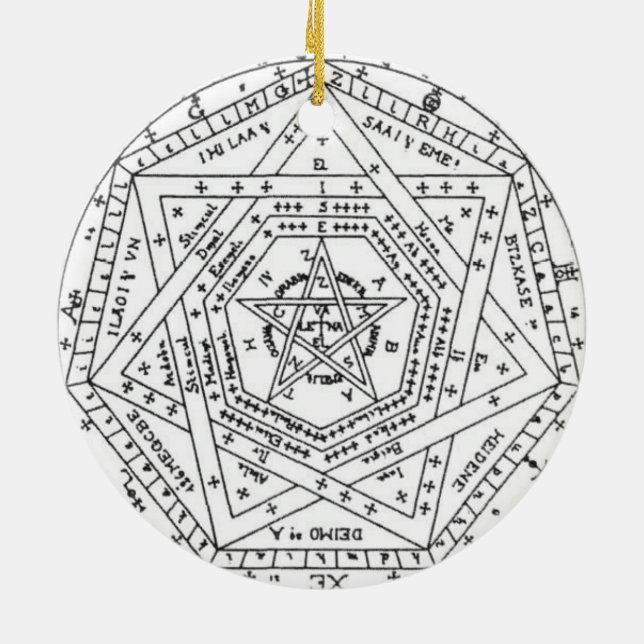 Ornamento De Cerâmica Sigillum Dei Aemeth (Traseira)