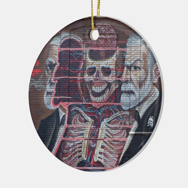 Ornamento De Cerâmica Sigmund Freud Street Art (Esquerda)