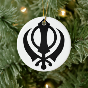 Ornamento De Cerâmica Sikh Khanda