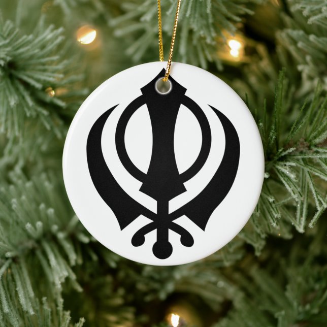 Ornamento De Cerâmica Sikh Khanda (Árvore)