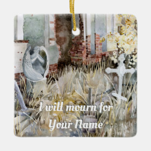 Ornamento De Cerâmica Silêncio eterno no cemitério