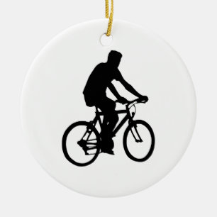 Ornamento De Cerâmica Silhouette biciclo