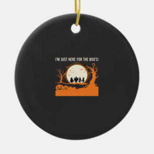 Ornamento De Cerâmica Silhueta de Fantasma Boo do Halloween