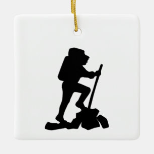 Ornamento De Cerâmica silhueta preta de caminhonete simples