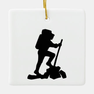 Ornamento De Cerâmica silhueta preta de caminhonete simples
