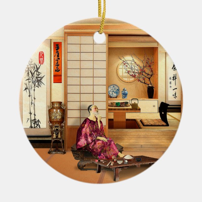 Ornamento De Cerâmica Silky Rice Powder (Frente)