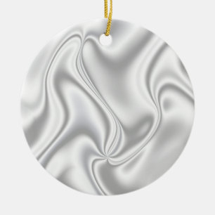 Ornamento De Cerâmica Silver Satin