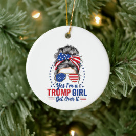Ornamento De Cerâmica Sim, eu sou uma Trump Girl