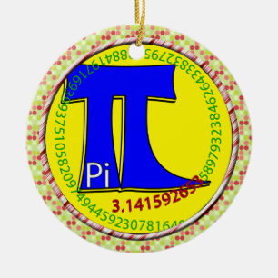 Ornamento De Cerâmica Símbolo 3,14 do Pi final
