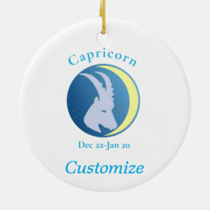 Ornamento De Cerâmica Símbolo Capricorn Thunder_Cove
