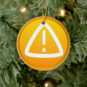 Ornamento De Cerâmica Símbolo de Atenção Foto Natal