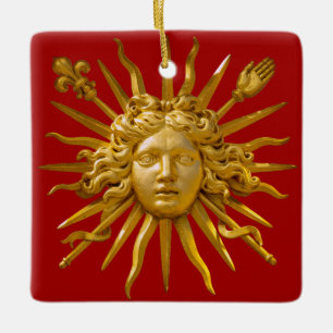 Ornamento De Cerâmica Símbolo de Luís XIV o Rei Sol