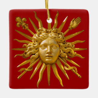 Ornamento De Cerâmica Símbolo de Luís XIV o Rei Sol