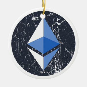 Ornamento De Cerâmica símbolo etéreo grunge crypto crypto - moeda