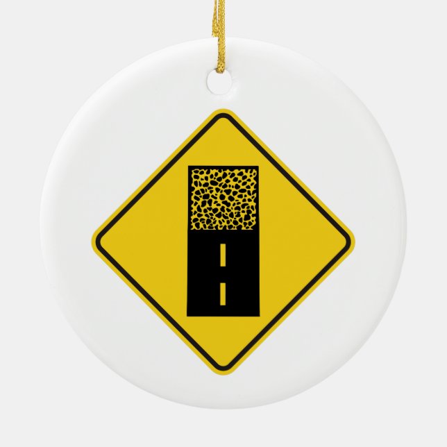 Ornamento De Cerâmica Símbolo Gravel Road (Traseira)