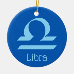 Ornamento De Cerâmica Símbolo Libra Sun Zodiac Símbolo