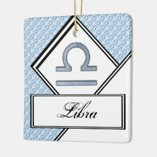 Ornamento De Cerâmica Símbolo Libra Zodiac Elemento de Kenneth Yoncich