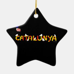 Ornamento De Cerâmica Símbolo Patriótico, Catalunha liberdade , Cataluny