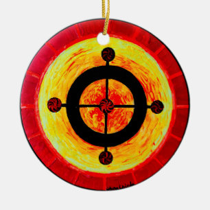 Ornamento De Cerâmica Símbolo solar Celta