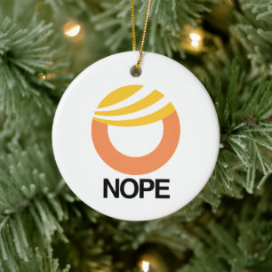 Ornamento De Cerâmica SÍMBOLO TRUMP - NÃO -- Design Anti-Trump - - Polít