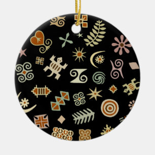 Ornamento De Cerâmica Símbolos Adinkra Africanos
