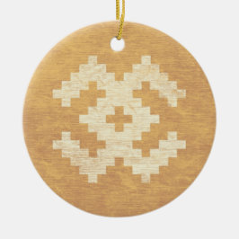 Ornamento De Cerâmica Símbolos Bálticos - Amarelo Vintage