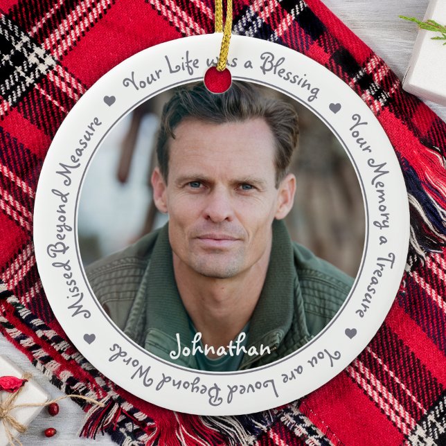 Ornamento De Cerâmica Simpatia Citação de Cinzas Silver KeepsasasaemFoto (Criador carregado)