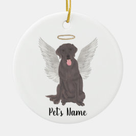 Ornamento De Cerâmica Simpatia Memorial para Labrador Chocolate