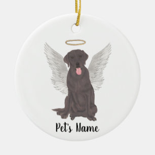 Ornamento De Cerâmica Simpatia Memorial para Labrador Chocolate