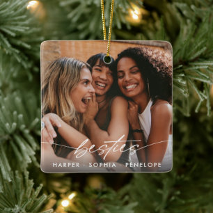 Ornamento De Cerâmica Simple Besties Crie Seu Próprio Roteiro Moderno de