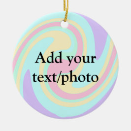 Ornamento De Cerâmica Simples acrilato de fluido adicione seu nome de te