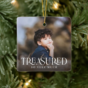 Ornamento De Cerâmica Simples e Moderno Elegante Tesourado 2 Foto Natal