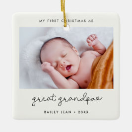 Ornamento De Cerâmica Simples Meu Primeiro Natal como Foto do Vovô Excel