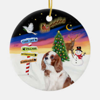 Ornamento De Cerâmica Sinais Xmas - Blenheim Cavalier King Charles (A2)