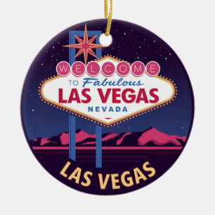 Ornamento De Cerâmica Sinal de boas-vindas de Las Vegas